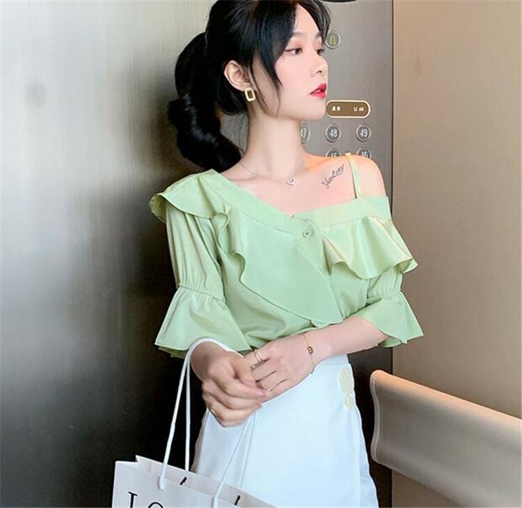 ワンショルダー 可愛い おしゃれ 可愛い系 ゆったり オシャレ オフショルダー T Crunchusers Com