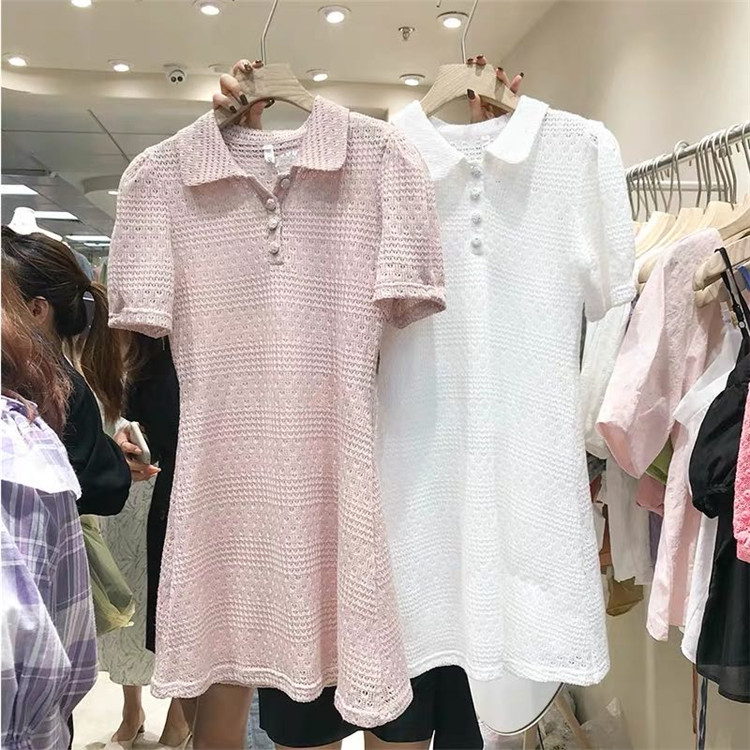 今が絶対い流行 パフスリーブ 小さい鮮な フレンチ 可愛い系 透け感 ニットワンピース T Educaps Com Br
