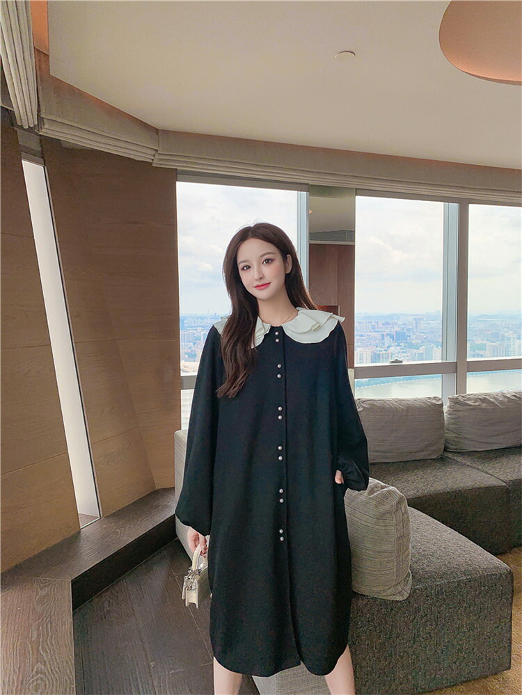 外国でブロガーのモードのキー 韓国ファッショントレンチオーバコート コート 提灯スリーブ T Foxunivers Com