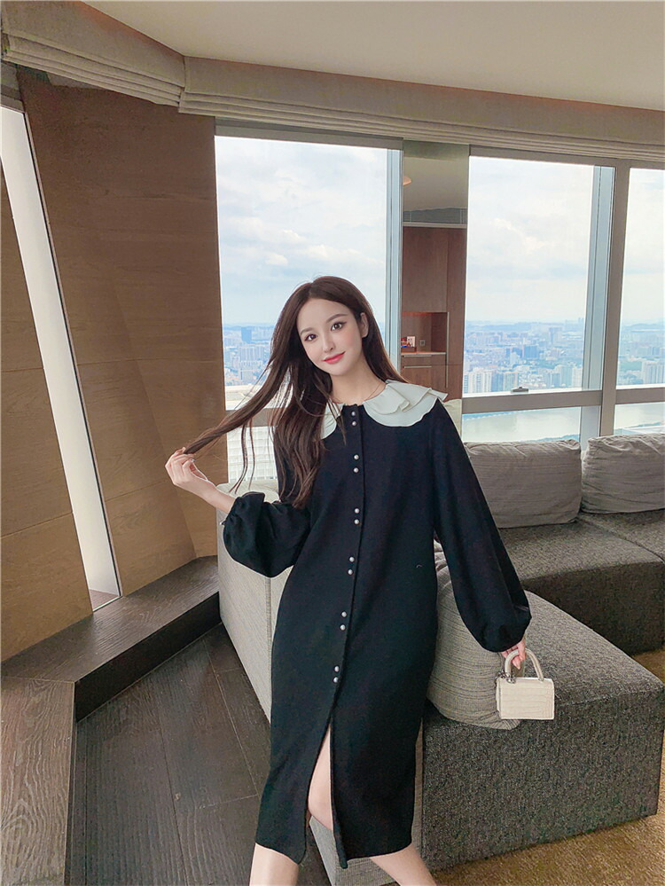 外国でブロガーのモードのキー 韓国ファッショントレンチオーバコート コート 提灯スリーブ T Foxunivers Com