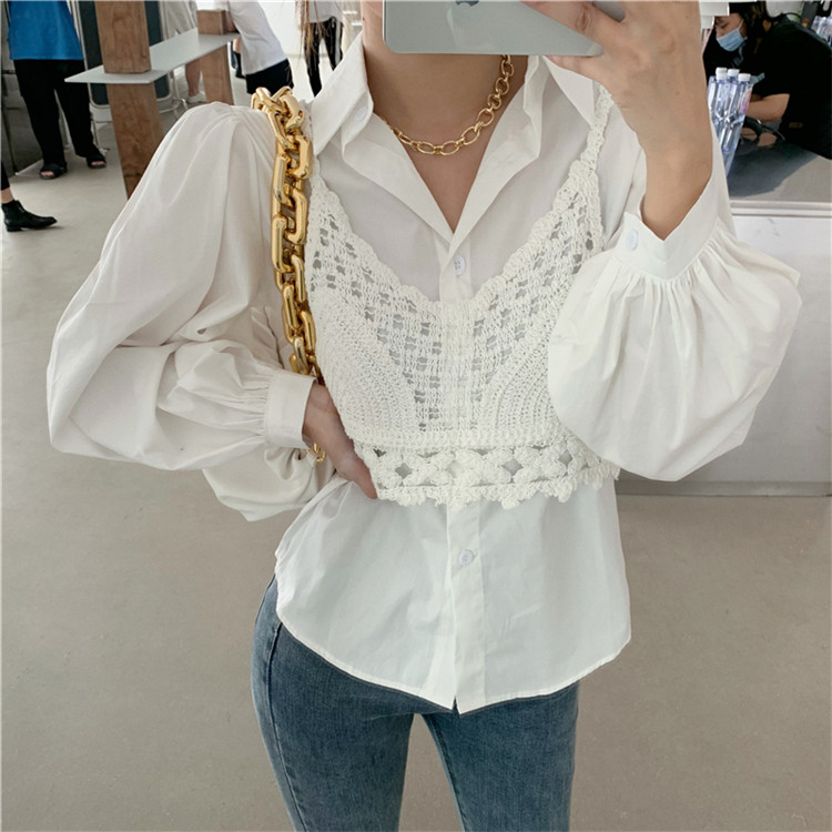 櫂時季使えます 韓国モード ワイシャツ 手作り かぎ針編み 上上 カンテラ羽袖 T Hotjobsafrica Org