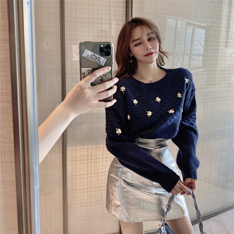 Aw 韓国ファッション スカート 2点セット セーター ミニスカート 花柄 可愛い系 ニット T Crunchusers Com