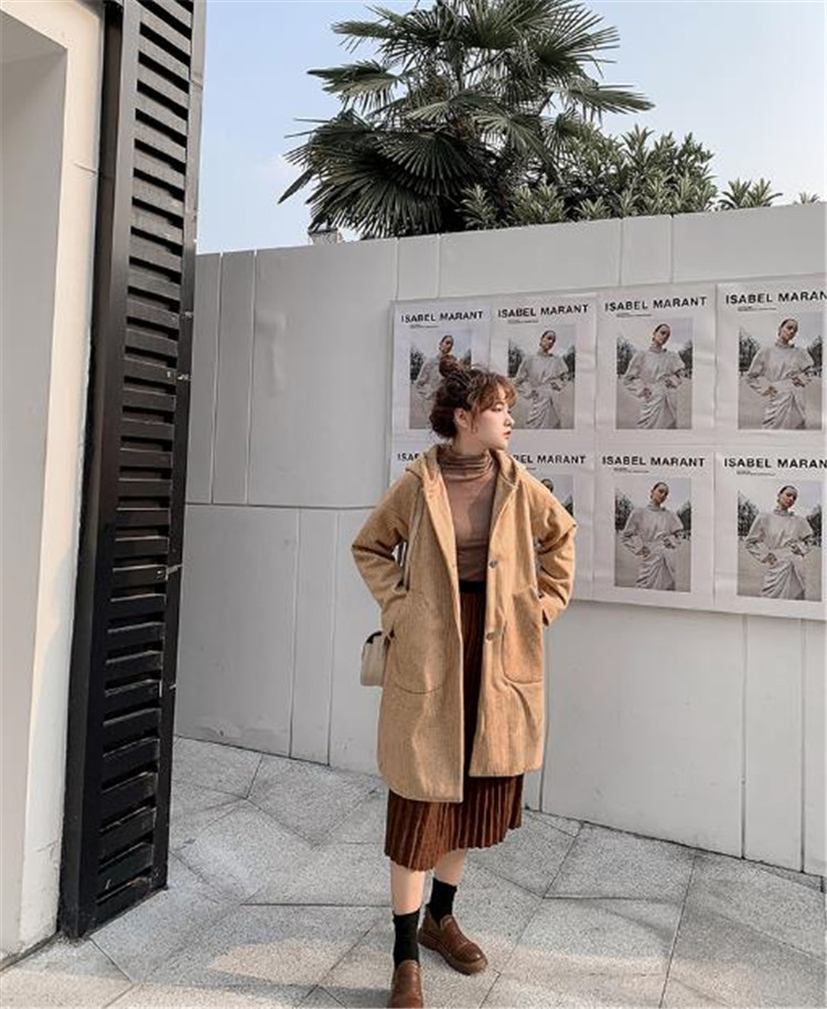 気持ちいい布地 コート厚手 チェスターコート可愛い系 フード付き 千鳥格子 T Educaps Com Br