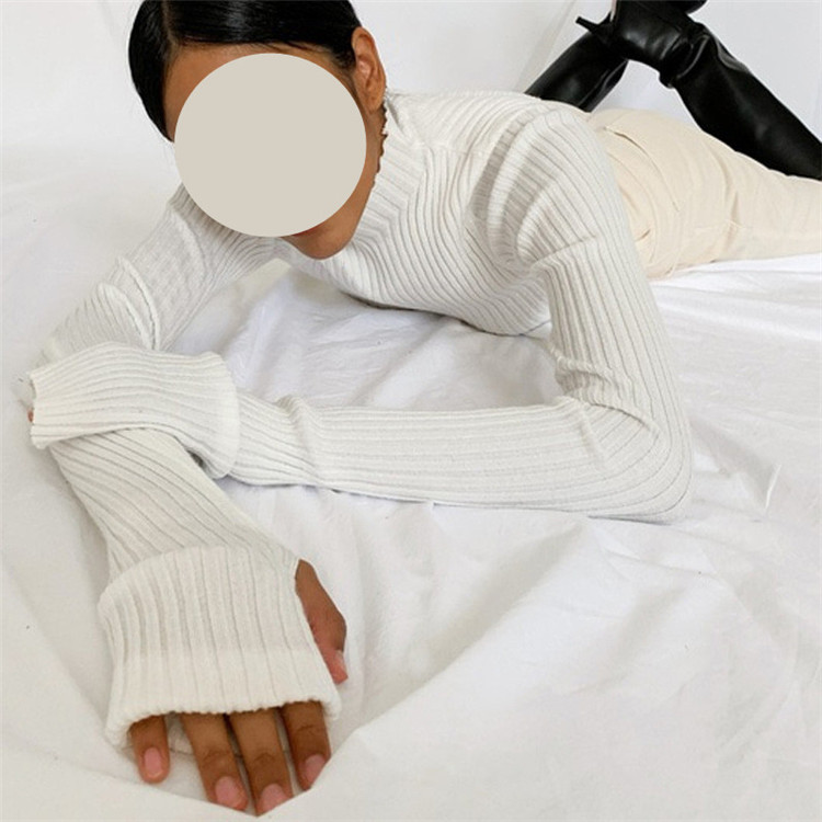 ニットワンピース 長袖 タートルネック ピュアカラー トレンド T Educaps Com Br