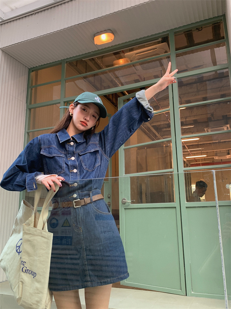 韓国　服　レディース　ツイード風　ミニワンピース　丸襟コート　ミニスカート