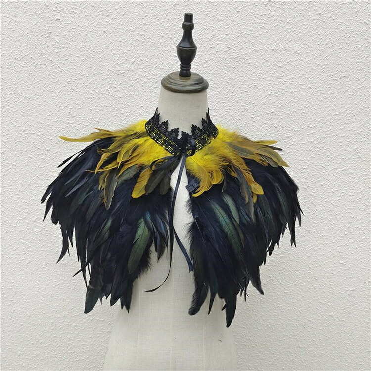 ハロウィーン ストール パーティー 羽毛マント (T)