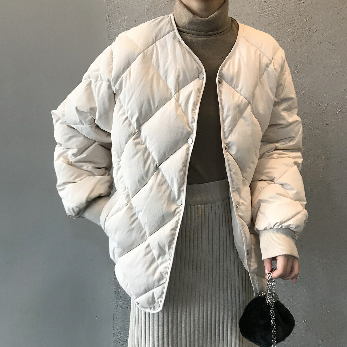 レディース 韓国流行り物 ブルゾン トップコート 否色つや キルティング 4色 T Hotjobsafrica Org