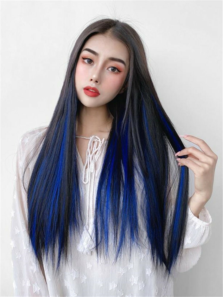 ウィッグ グラデーション ストレートヘア ハイカラー ウィッグ ロングヘア ヘアエクステンション T Jurisaxis Com