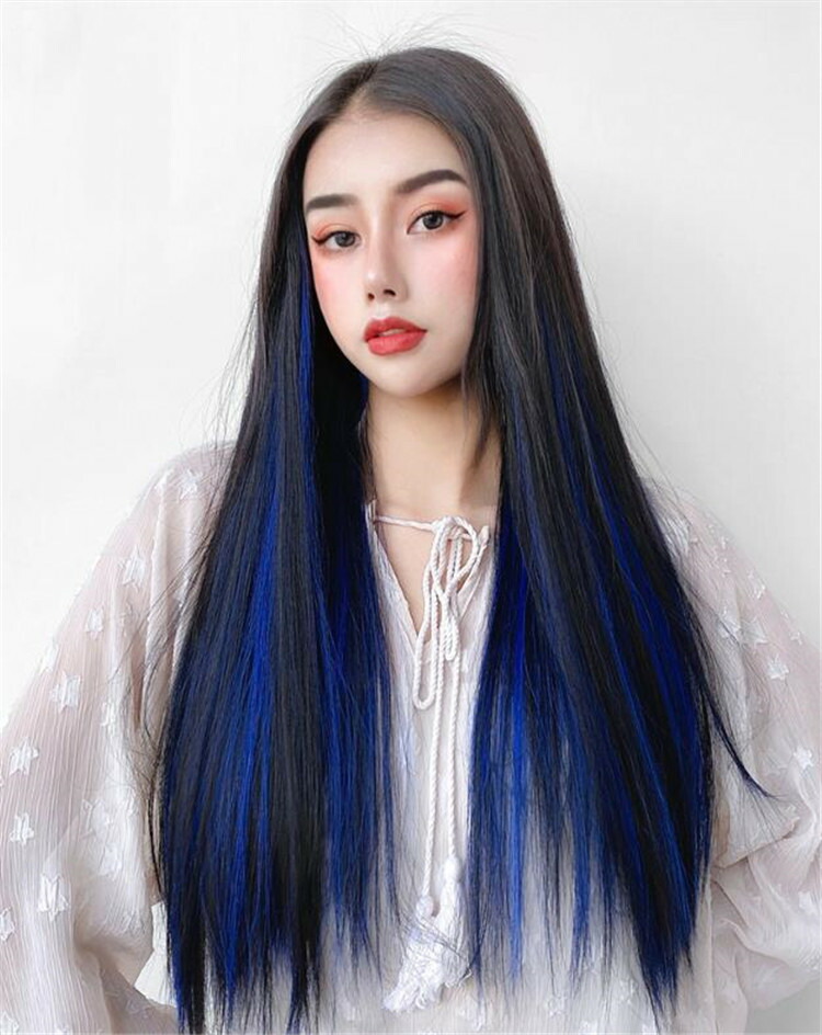 ウィッグ グラデーション ストレートヘア ハイカラー ウィッグ ロングヘア ヘアエクステンション T Educaps Com Br