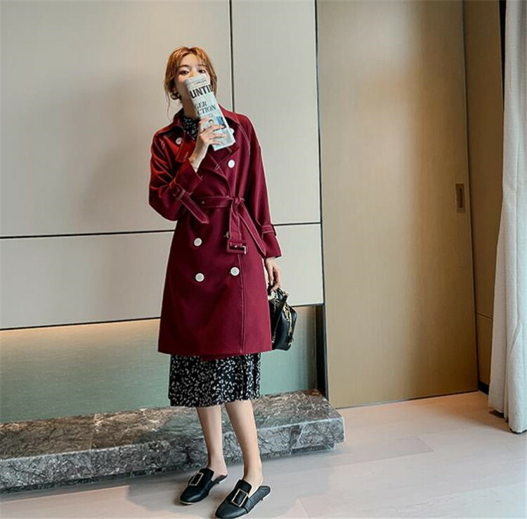 ファッション おしゃれ ギャザリング トレンチコート コート レトロ スリム T Educaps Com Br