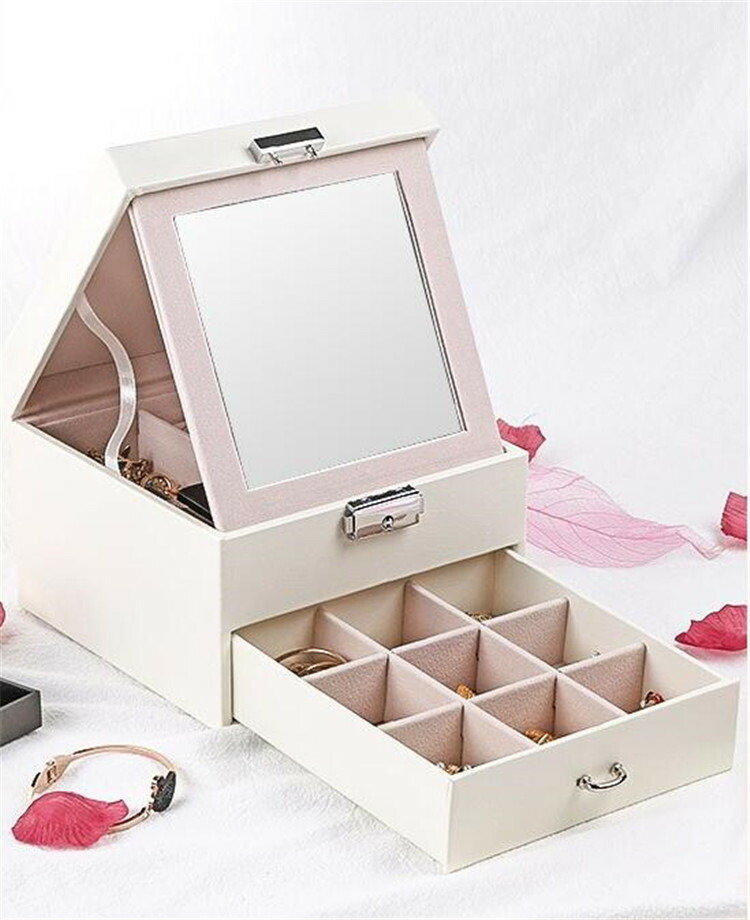 洗練された 小物保管 御洒落 随分収容力 2地層 抽出し 携帯型 収納ケイス 革 無地 オシャレ T 洗練された 小物収納 おしゃれ 大容量 2層 引き出し ポータブル 収納ケース レザー 無地 オシャレ Klubwino Pl