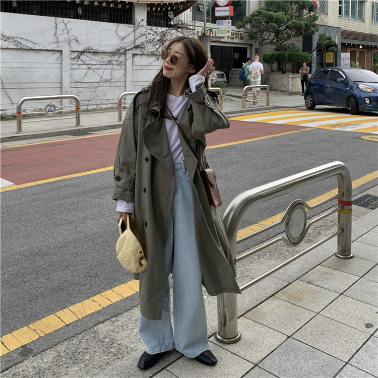 ニーハイ 韓国流行り物 緩緩 レトロ トレンチ被風 コート T Hotjobsafrica Org