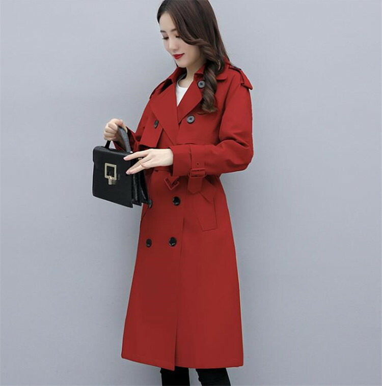 韓国ファッション 不十分 はやり ニーハイ 捩り トレンチコート T Doorswindowsstairs Co Uk