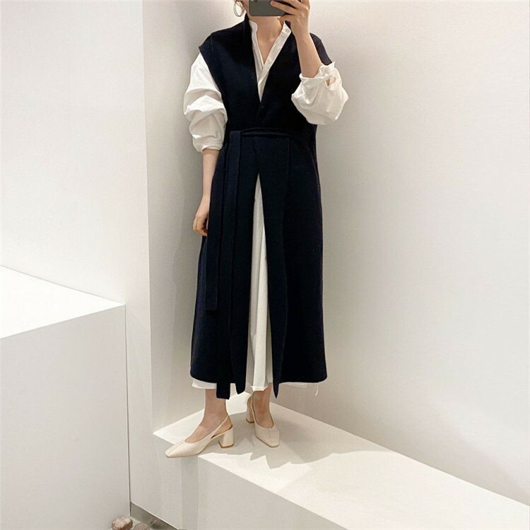 ニットワンピース ロングスカート セーター オシャレ 韓国 ロングセクション T Korkmazmauritius Com