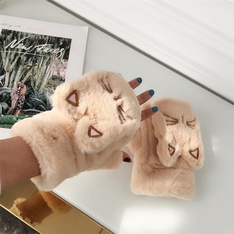 楽天市場 手袋 韓国ファッション 保温 可愛い 暖かい 厚手 綿 ぬいぐるみ 漫画 柔らかい女の子 T グリンファクトリー