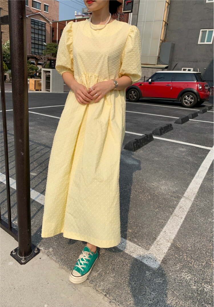 可愛い系 ワンピース ゆったり パフスリーブ カジュアル T Giosenglish Com