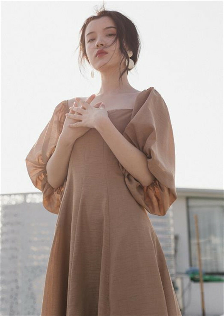 品質は本当に素晴らしいです パフェ フランス風 文芸 レトロ キキョウのスカート ワンピース T Marcsdesign Com