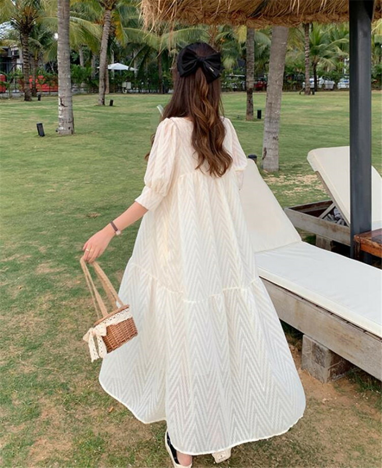 旬なレイヤード大きいサイズ 女の子 レース シフォン ゆったり パフスリーブ ワンピース T Giosenglish Com