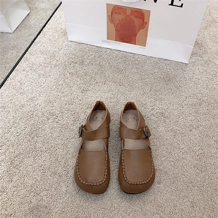 この1枚で今年風に スクエアトゥ おばあちゃんの靴 婦人靴 履きやすく 用途が広い 韓国ファッションレトロ T Kermobile Com