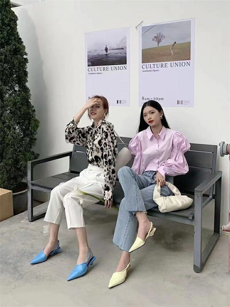 フレンチ カジュアル ポインテッドトゥ ハーフスリッパ アウター ファッション T Andapt Com