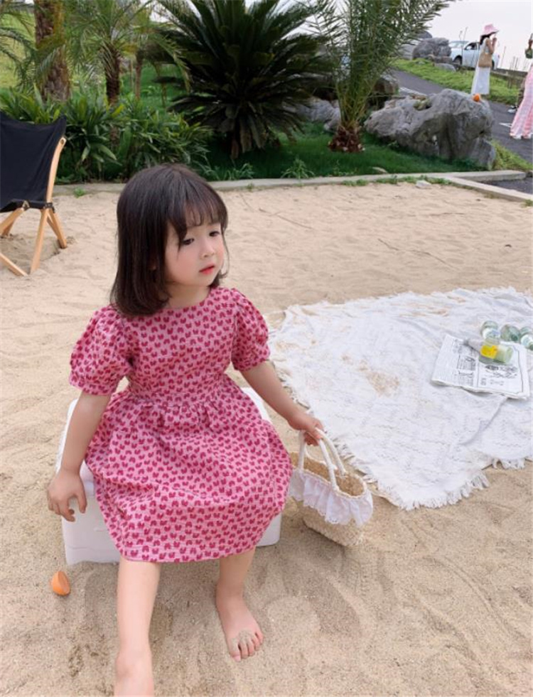 New 子供服 ガールズ 女の子 花柄 ワンピース 子供 赤ちゃん 子供用ワンピ 背中透け感薄い 可愛い T Kanal9tv Com