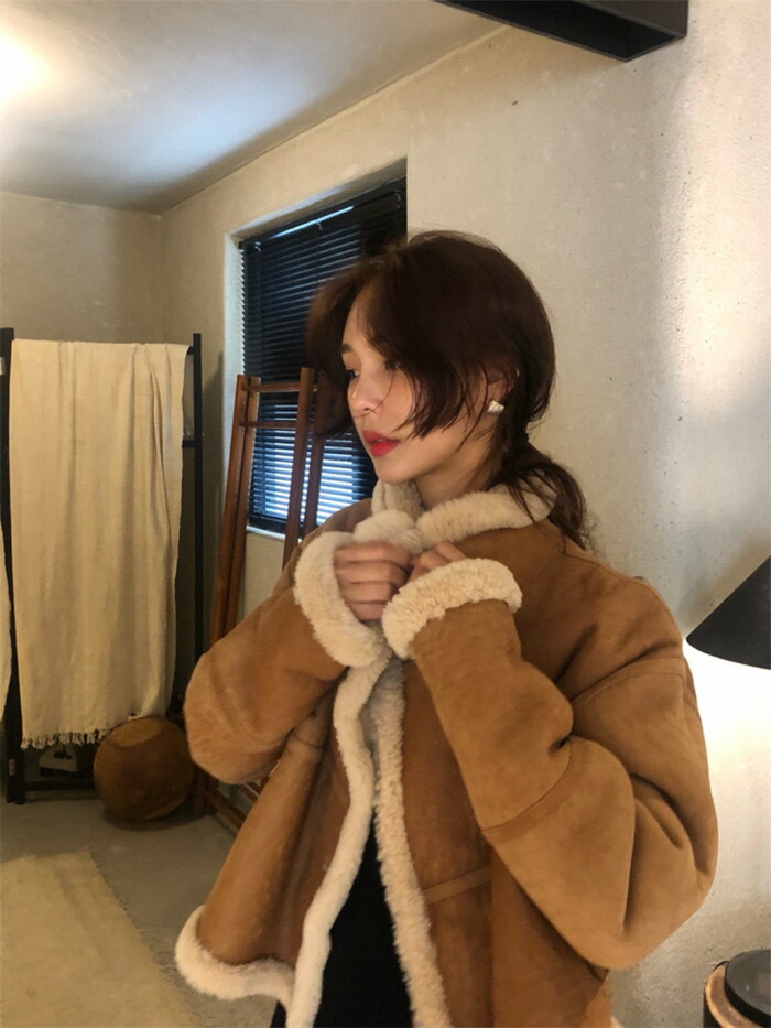 ふわふわ高級感コート革ジャケット (T)