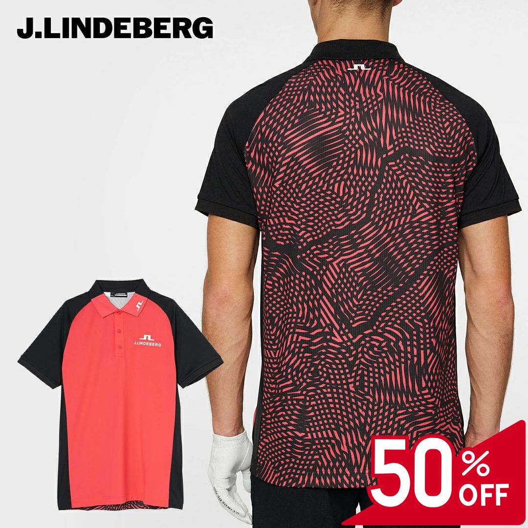 【50％OFFセール】J.LINDEBERG ポロシャツ 半袖 TOUR COLLECTION ジェイリンドバーグ メッシュ 無地 総柄 前立て ロゴプリント ブリッジロゴ カラーブロック メンズ メンズウェア ゴルフ ゴルフウェア スポーツウェア アウトドア 春夏 ストレッチ 速乾 ピンク 44 46 セール｜GRIP ONLINE STORE 店