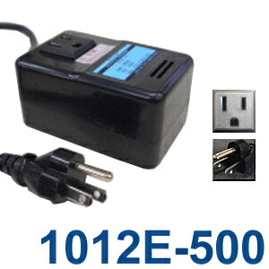 変圧器 外国で 旅する 繰り上げるトランス状態 500W 日本製 AC100V⇒昇圧⇒110-120V Aタイプアースピン付 TGK1012E-500 (to6a043)