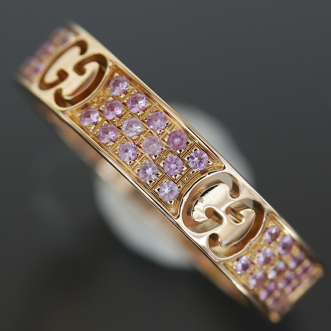 楽天市場】グッチ GUCCI リング フローラル スカル K18WG サファイア