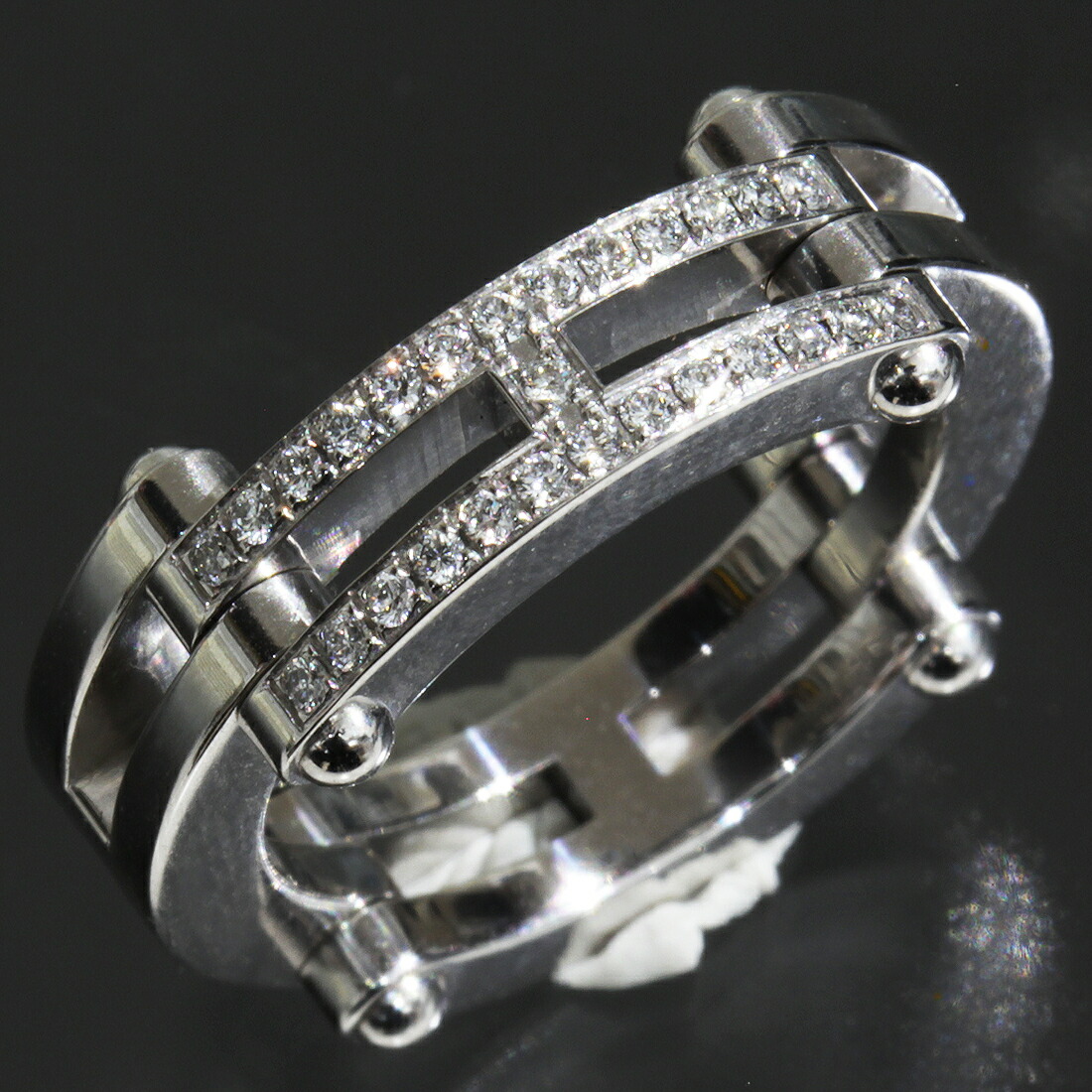 楽天市場】HERMES エルメス キリム リング 指輪 K18WG 750WG ホワイト