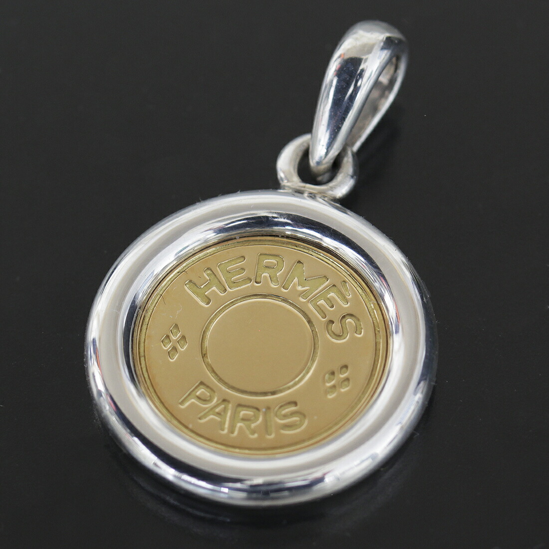 楽天市場】エルメス ネックレス セリエ コンビ コイン シルバー 925