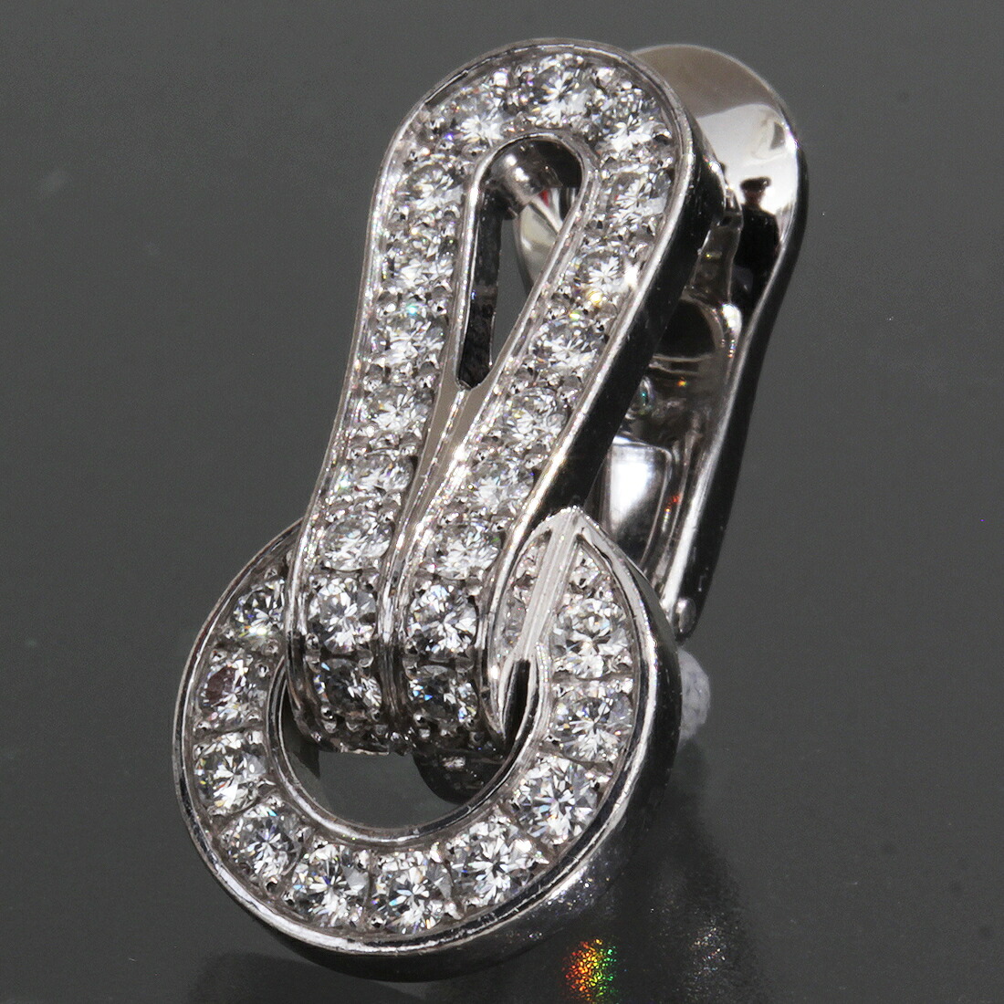 カルティエ イヤリング アグラフ K18WG 片方のみ 4.7g 新品仕上済●ピアス 750 シングル Cartier 6513A【中古】