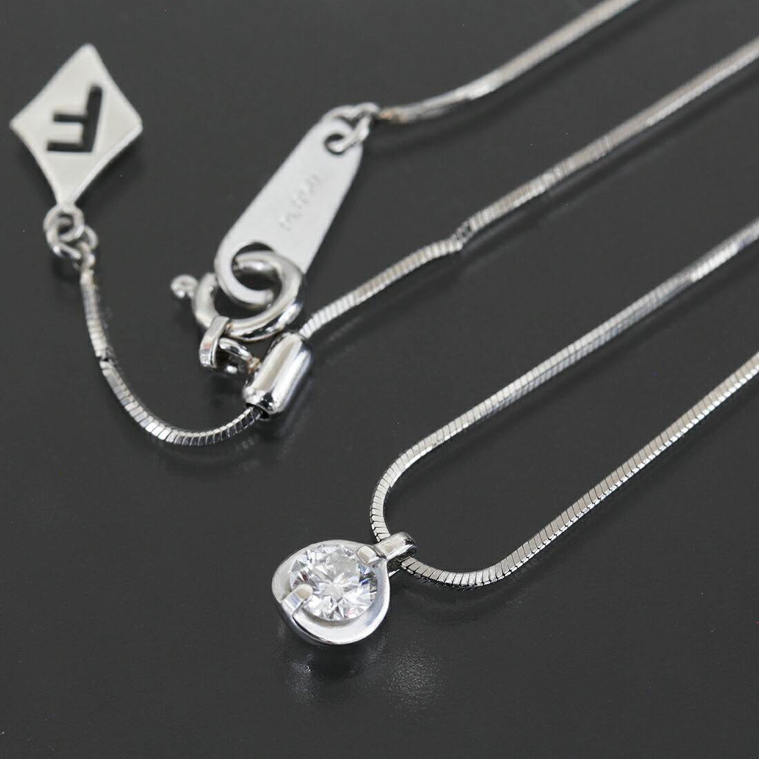 【フォーエバーマーク】WGダイアモンドコード ネックレス 楽天市場】フォーエバーマーク FOREVERMARK 1Pダイヤモンド 0.29