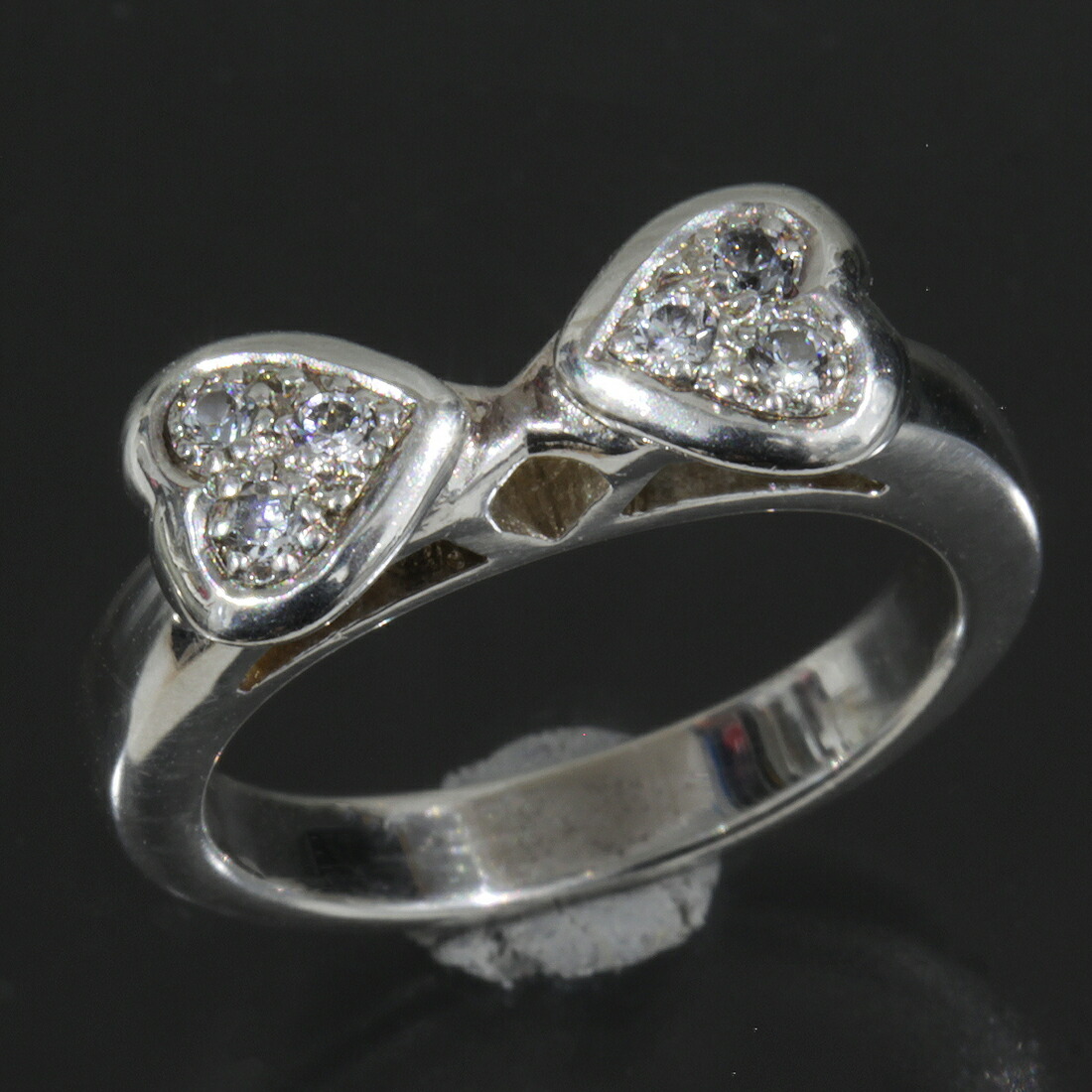 Folli Follieフォリフォリ3連リング シルバー 925 スイングハート 楽天