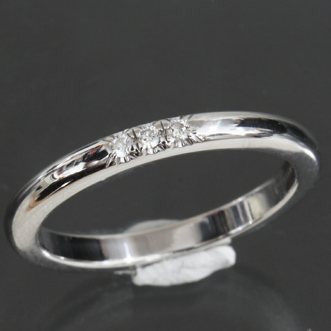 ティファニー フォーエバー ダイヤ 3P リング 6号 pt950 3.2g●指輪 1.9mm幅 新品仕上済 TIFFANY＆Co．6449A【中古】