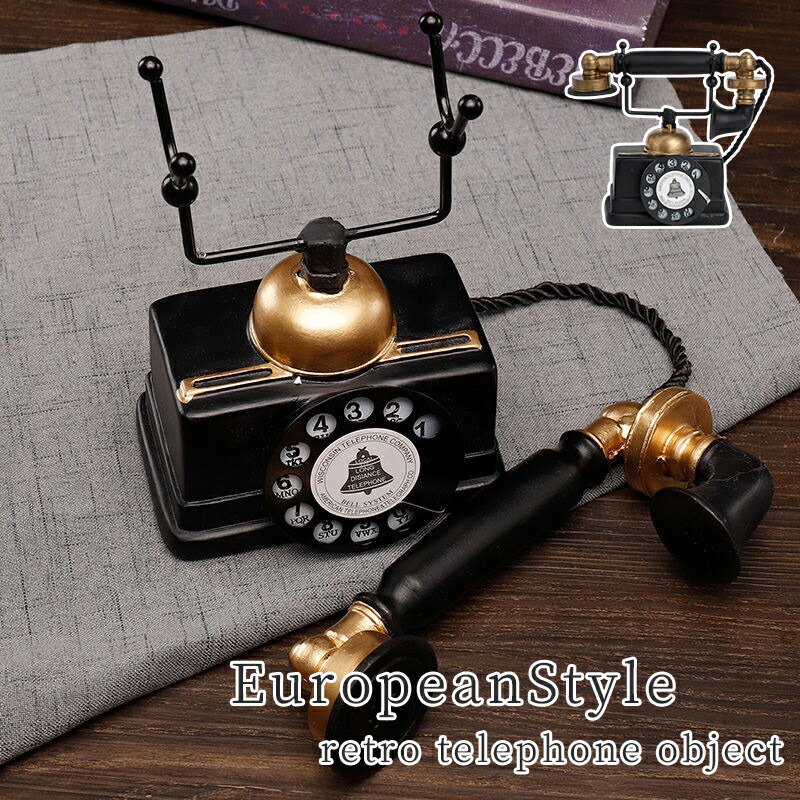 Richer-R　電話機 　レトロ電話　WX-3011ヴィンテージ　多機能ワンラインオペレーション　伝統的なベルリング　自宅電話　ワイヤー固定電話（ブラック） Richer-R 電話機 レトロ電話 WX-3011ヴィンテージ 多機能ワンライン