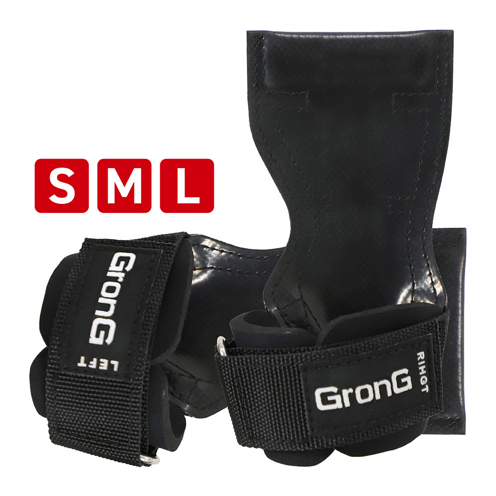 GronG(グロング) パワーグリップ 筋トレ メンズ レディース 両手セット 握力サポート 懸垂 デッドリフト ベンチプレス補助  GronG 