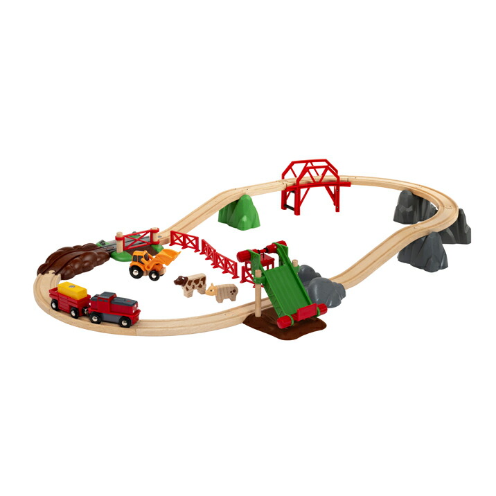 BRIO ブリオ 木製軌跡 アニマルファームセット 木の手あそび 木製軌跡 栽培所 積貨委託貨物鉄道車両 独居室式 路面電車 毛の荒物 毛の荒物 木製手あそび 知育手あそび