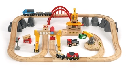 BRIO ブリオ 木製軌跡 カーゴレールデラックスセット 木の手あそび