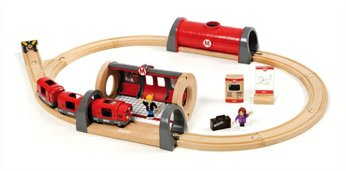 BRIO ブリオ 木製軌跡 メトロレールウェイセット地下鉄道 木の手あそび