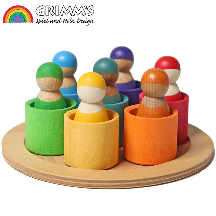 グリムス　にじのステップブロック　100ピース　grimms　積み木 楽天市場】グリムス 木のおもちゃ にじのステップブロック 100ピース
