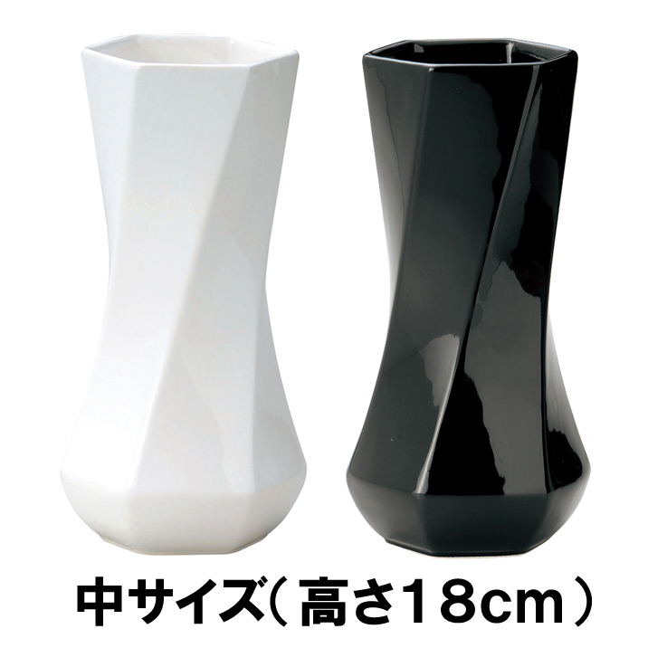 ブラック大理石、白花器、黒花器、アラべスカート4点セット ブラック大理石、白花器、黒花器、アラべスカート4点セット