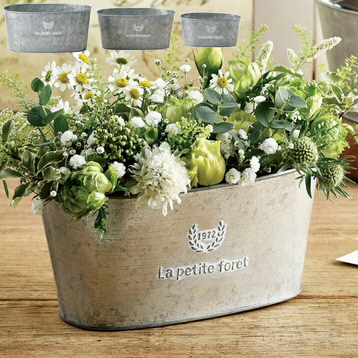 楽天市場】花桶 ブリキ ロングポット 花筒プランター アンティーク