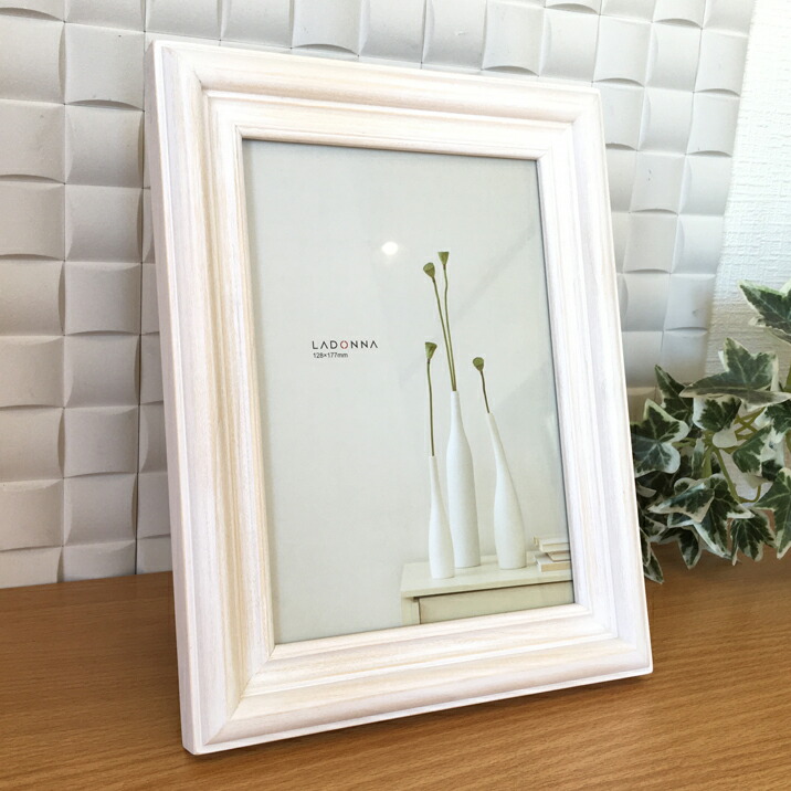 楽天市場】フォトフレーム 木製 おしゃれ ホワイト 白 L判