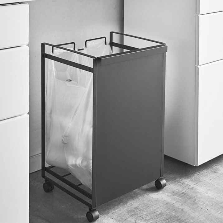 楽天市場 目隠し分別ダストワゴン タワー Tower 3分別 ブラック スタイリッシュ 瓶 カン ペットボトル ゴミ袋 ハンドル キャスター付き 収納 あす楽対応 グルーヴプラン楽天市場店