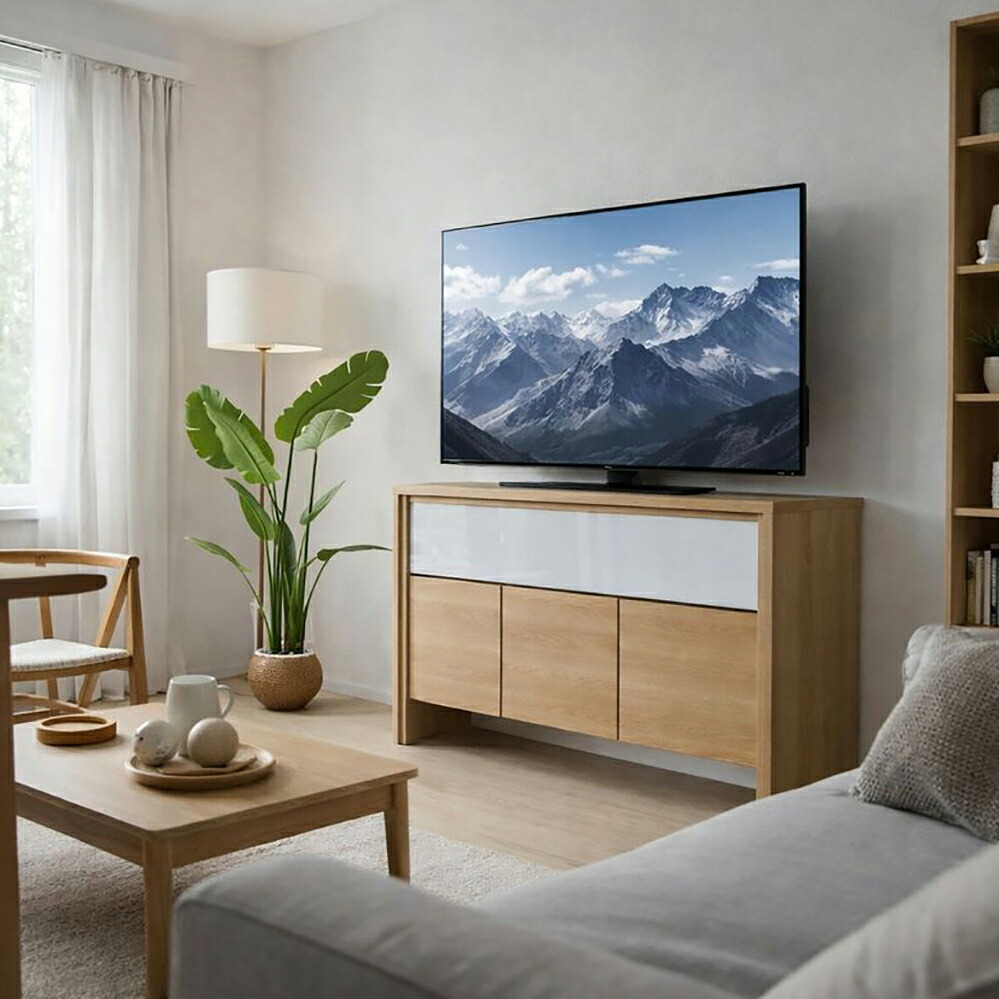 クーポン祭り開催中 商品名| NVS リビングボード 120cm テレビボード サイドボード カラー| オーク ナチュラル サイズ| 幅 120 奥行38 高さ85cm 生産国| 国産 日本製 主素材| 硬質シート オーク 柄 北欧ローボード FYKG
