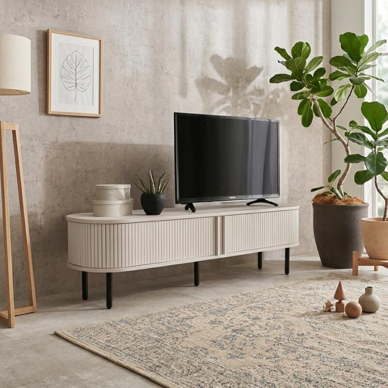 ROLL-137珊 テレビ受像機台 テレビ受像機ゲーム盤 木製 ローボードサイズ：幅137×奥ふかさ40.5×高さ38.5珊主原料品：刷り上げる紙かざり付けるパーティクルボード幅137珊 幅140珊 ＴＶゲーム盤 赤銅色 自然的 白いこと タンブール扉 オランダ領東インド諸島製 精神的な統合式 今めかしい 北欧 ASST
