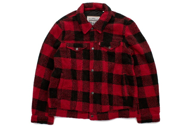 levi's red sherpa trucker jacket