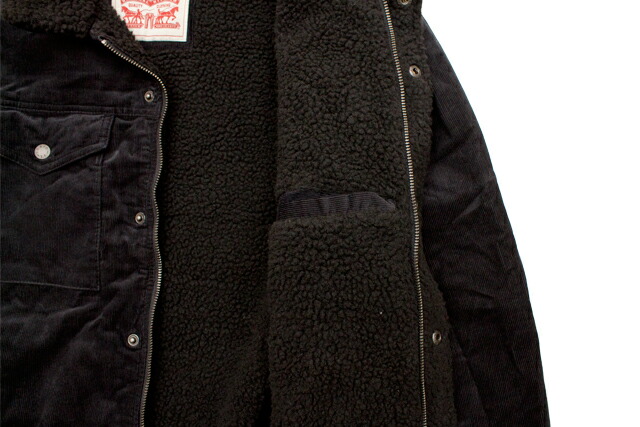 black denim sherpa jacket levis