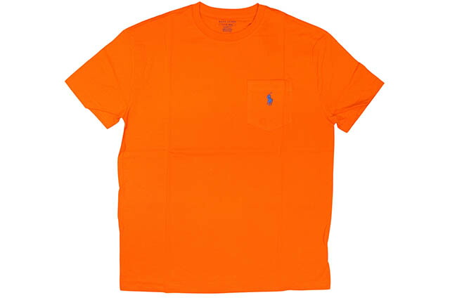 POLO RALPH LAUREN CLASSIC FIT POCKET T-SHIRT (710704248044:SAILING ORANGE) ポロラルフローレン/シグネチャーポニー/ショートスリーブTシャツ/ポケットTシャツ/メンズ/レディース/シンプル
